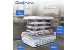 China Mini Half Height Food Display Cooler Multideck Beverage Cabinet Refrigerated Case supplier
