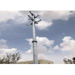 AWS D 1.1 Galvanized Steel Electrical Power Pole For Power Distribution Equipment for sale