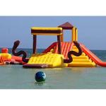 Mayan Beach Inflatabled Aqua Park / Floating Obstacle Course For Rental