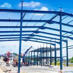 Weather Resistant Steel Structure Farm Shed , Industrial Custom Steel Frame Barn for sale