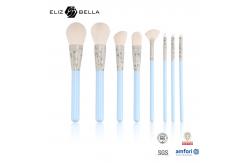 China 8pcs Makeup Brushes With Synthetic Hair And Rolling Printing Aluminium Ferrule OEM supplier
