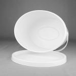 1 Gallon 2 Gallon Oval Plastic Bucket Ice Cream Packaging With Lid Handle for sale