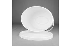China 1 Gallon 2 Gallon Oval Plastic Bucket Ice Cream Packaging With Lid Handle supplier