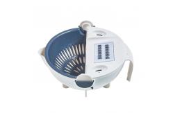 China Plastic Sink Drain Basket Multifunctional Vegetable Cutter Gray White supplier