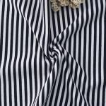 Lycra Striped French Terry Pure Cotton 225g Breathable Sweatshirt Material for sale