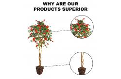China Fiberglass Material Artificial Azalea Tree 245CM Indoor Decoration supplier