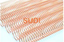 China Electroplated Rose Gold 2 50.8 Mm Pitch 4:1 Spiral Bound Coil supplier