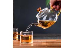 China High Borosilicate Tempered Glass Teapot , Blooming Transparent Tea Set supplier