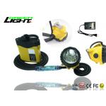 Super Bright Rechargeable Led Headlamp , IP68 Miners Cap Lamp With Cable Light