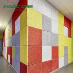 Circular Wood Core Acoustic Wool Wall Panel for Multi-Function Hall in 1220*2440mm Size for sale