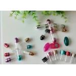 Hexagonal Single Pill Container 13mm 2ml Clear Empty Capsules