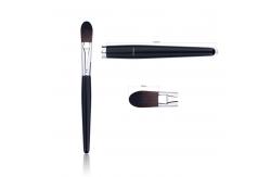 China Pbt Hair 5pcs Makeup Brush Set With Matte Finish Silver Brass Ferrule supplier