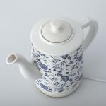 1.6L Auto Shut Off White Electric Ceramic Kettle Gooseneck Spout
