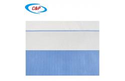 China Plain Blue Surgical Utility Drape With Adhesive Non Woven Fabric supplier