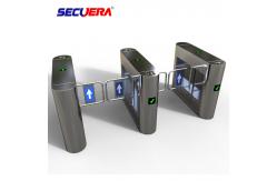 China Smart Speed Pedestrian Control Electronic Flap Barrier Gate Glass Turnstiles supplier