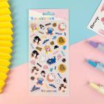 Odor Free Cartoon Sticker Sheet Screen Printing 1mm Custom Vinyl Sticker for sale