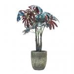 Peacock Wood Artificial Tropical Tree Potted Plant Indoor Window Office Floor Decoration for sale