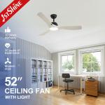 10- 1stshine ABS Blades Dimmable LED Lighting Ceiling Fan for Restroom in Mulit Colors for sale