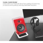 Metal Desktop Speaker Stands Tilted Steel Damping Foam Padding for Standard Structure
