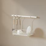 Spice Rack Hanging Kitchen Storage Rack In White Wall Mounted Type For Organized And Tidy Kitchen for sale