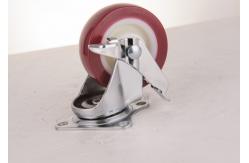 China Versatile PU Furniture Casters Zinc Plated 50mm 75mm for Home / Office Settings supplier