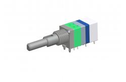 China 8mm Double Shaft Absolute Rotary Encoder Incremental Integrated With Rotary Switch supplier