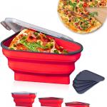 The Perfect Pizza, Reusable Pizza Storage Container, Serving Trays, Free Adjustable Pizza Slice Container to Organize for sale