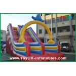 Bouncy Castle With Slide Customized 0.55 PVC Tarpaulin Inflatable Bouncer Slide For Water Fun / Water Park for sale