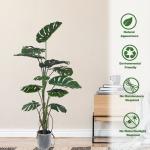 Fake Monstera Tree Artificial Potted Floor Plants For Home Decoration for sale