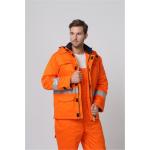 Fr Winter Jacket With Reflective Tape , 350gsm Flame Resistant Winter Coats