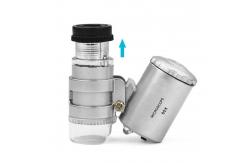 China Mini 45x Microscope Magnifying With LED Light Pocket Jeweler Loupe supplier