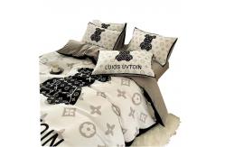 China Modern Style Cartoon White Bear Head Design Bedding Sets with 100% Polyester Material supplier