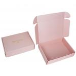Custom Logo Pink Corrugated Mailer Cardboard Paper Packaging Mailing Postal Shipping Box for sale