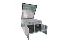 China Diamond Plate Aluminum Double Dog Box With Storage Compartment supplier