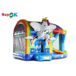 Outdoor Playground Pvc Rainbow Inflatable Unicorn Bouncy Castle for sale