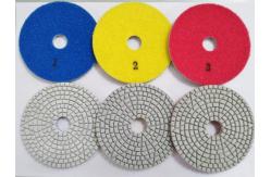 China High Efficiency Diamond Polishing Pads , 4 Inch 3 Step Diamond Granite Polishing Pads supplier