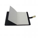 Custom LED Logo PU Leather Notebook For Business Office Usage for sale