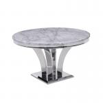 Round Marble Top Grey SS Steel Furniture Dining Table for sale