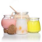 Mini Labelled Storage Jars Pudding Transparent Glass Container
