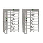 High Safety Access Control Turnstile Gate Brushed SS Robust Full Height Turnstile