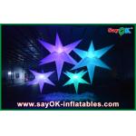 White Polyester Cloth Inflatable Led Star Lighting 1.5m / 2m For Party for sale