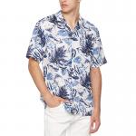 China Hawaiian Men'S Printed Linen Cotton Casual Floral Shirt Beach Poster Surfing for sale