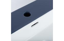 China Easy Maintain Rectangular Vessel Sink With Overflow Ceramic Basin Price For Hotel supplier