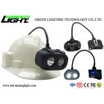 Double Lighting LED Miners Cap Lamp 10000lux 6.8Ah Battery With Big OLED Display for sale
