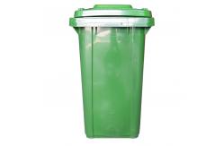 China Green Commercial Rolling Trash Can 100Ltr Recycle Garbage Containers With Lid supplier
