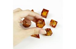 China Stay up late Eyead plus yellow resin desktop game dice set dnd dice supplier