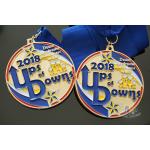 Potter Running Metal Award Medals With Smooth Or Sandblasted Back Customized Shape