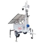 Mobile Surveillance Trailer Solar Cctv Trailer For Open Pit Mining Monitoring for sale