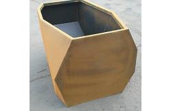 China Irregular Shape Weathering Steel Flower Pot | Durable Outdoor Planters supplier