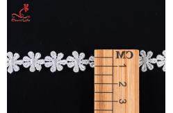 China Polyester Flower Surround Water Soluble Embroidery Lace Trim For Dress supplier